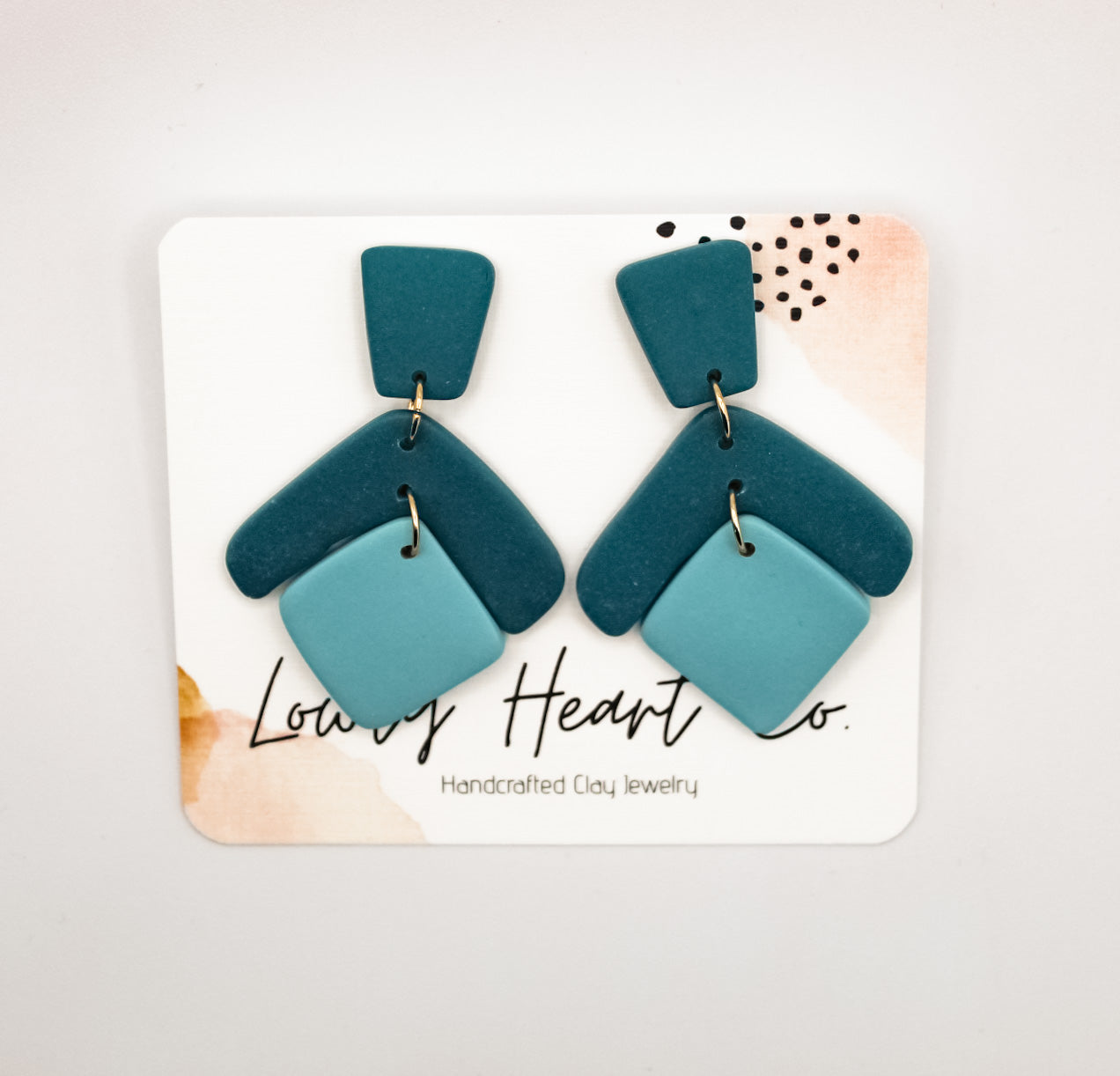 Blue Diamond Handcrafted Clay Earrings